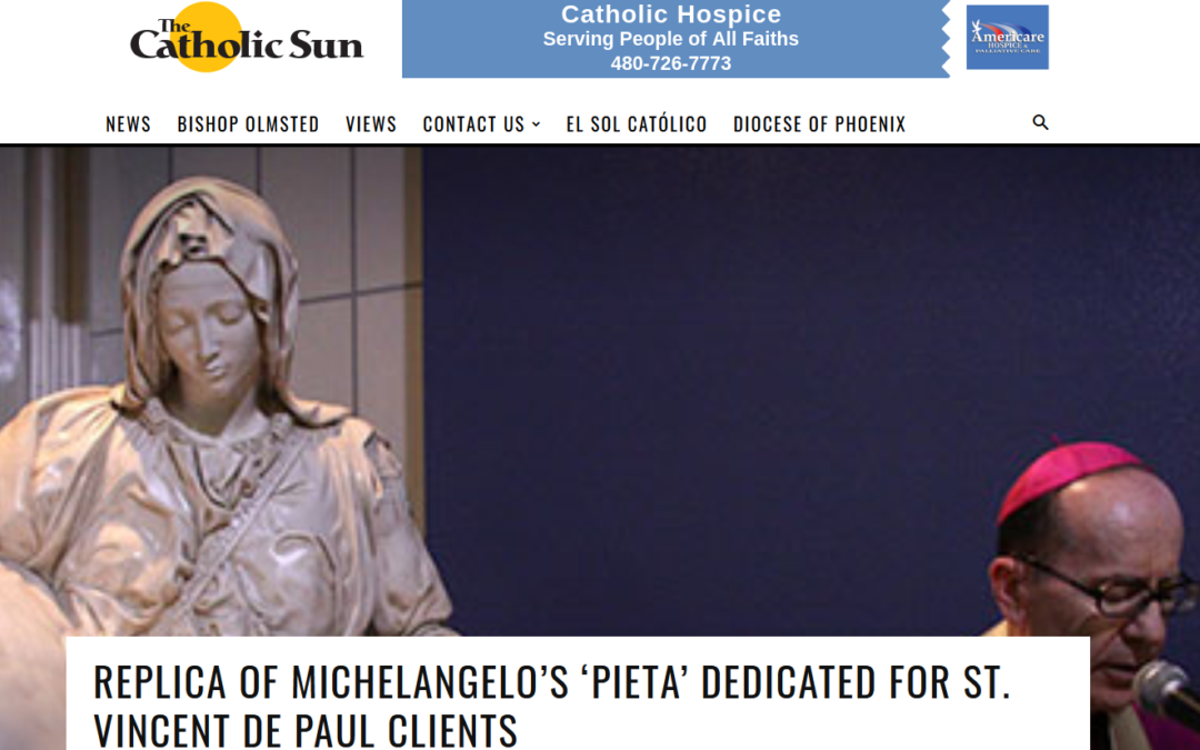 Replica of Michelangelo’s ‘Pieta’ dedicated for St. Vincent de Paul clients